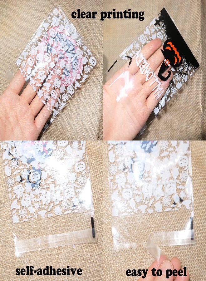 HADDIY Halloween Small Cellophane Candy Bags,300 Pcs Self Adhesive Clear Cookie Treat Bags for Kids Halloween Party Favor and Gift Packing - Image 4